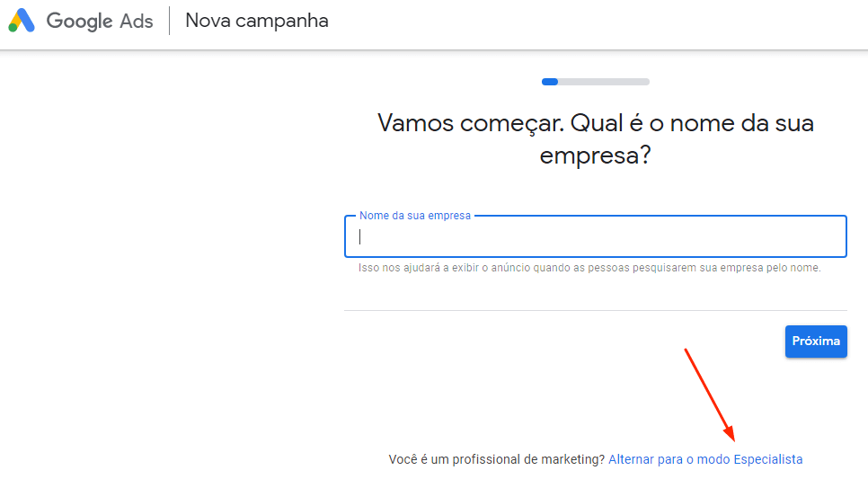 Como criar conta no Google ads